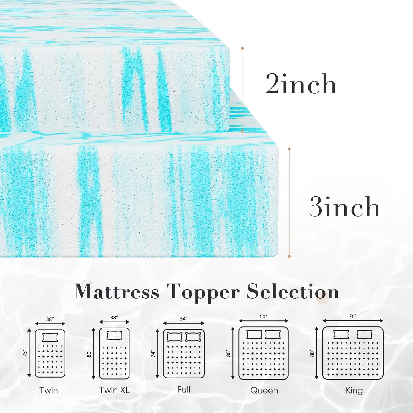 Slumbie Memory Foam Mattress Topper